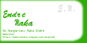 endre maka business card